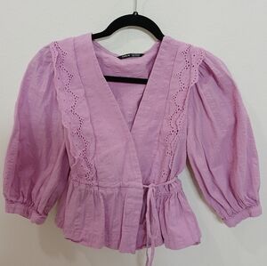 Wrap shirt size XS fairy / cottage core ✨️🧚‍♀️